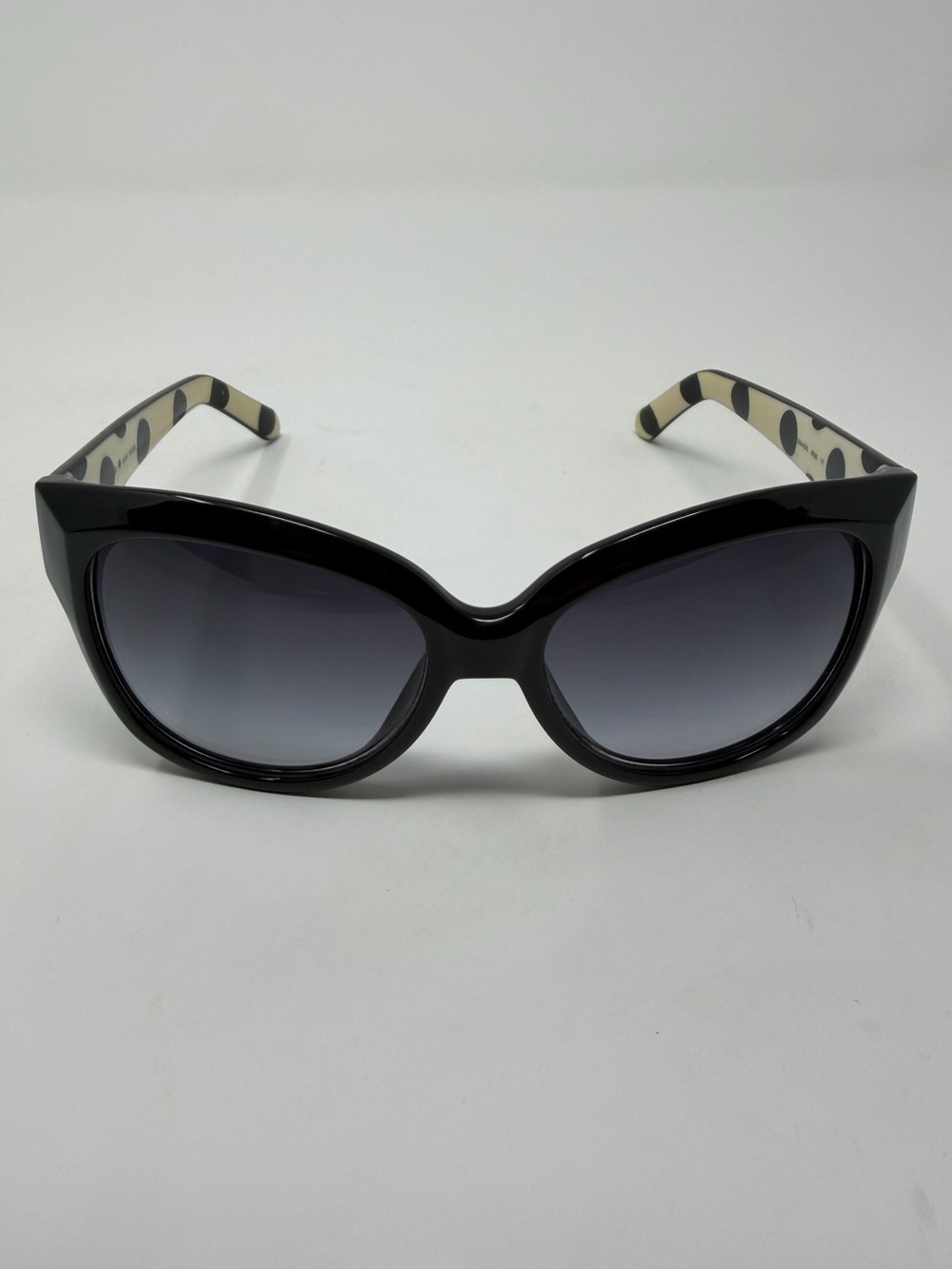 Kate Spade Black Women's Oversized Sunglasses with Polka Dot Temples